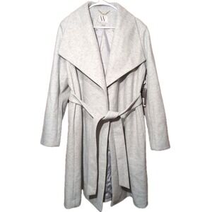 Worthington Women's XL Lt. Leather Gray Belted heavy weight Coat new with tags